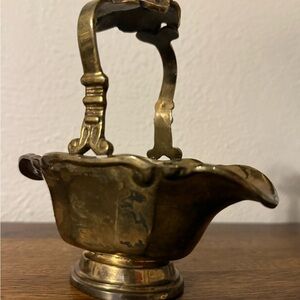 Vintage Brass Decorative Basket